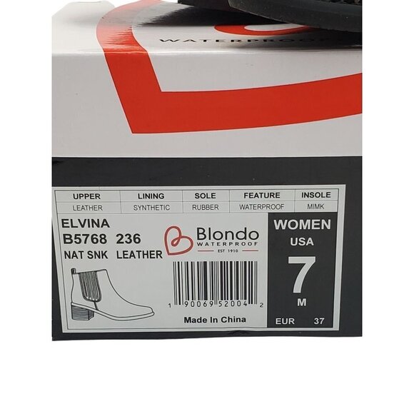 Blondo 7 Elvina Waterproof Leather Bootie Snakeskin Print - Picture 12 of 15